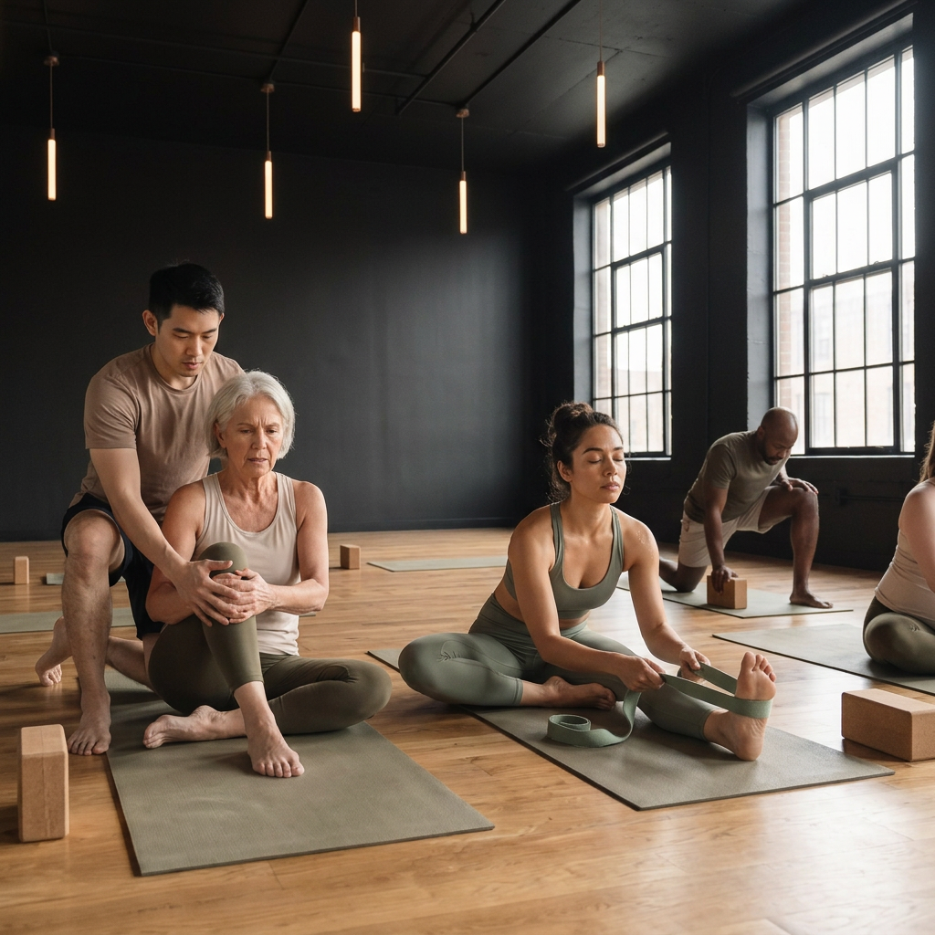 Stretch class at The Sweat Social